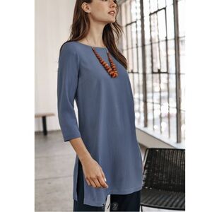 J. Jill Wearever Moonlit Sky Tunic top size XS easy care 3/4 length sleeve